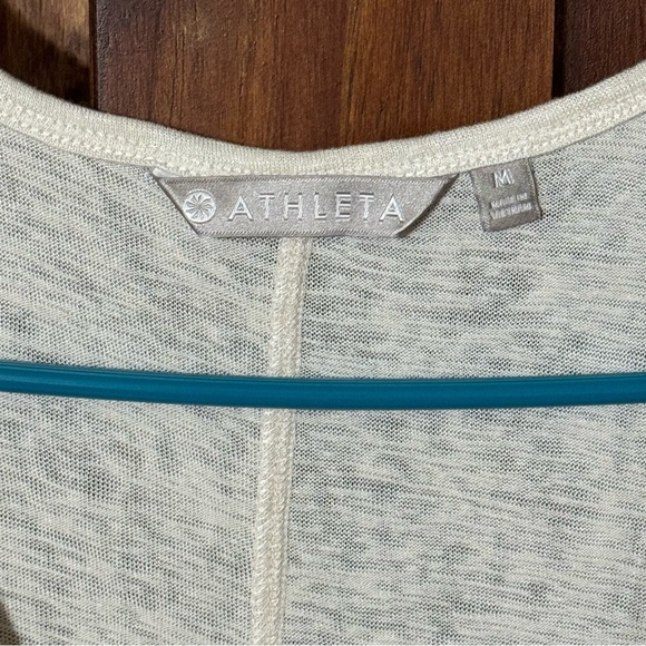 New Athleta Martinique Maxi Soft Drapey Pockets Dress Asiago White M $108 NWT - Picture 5 of 11